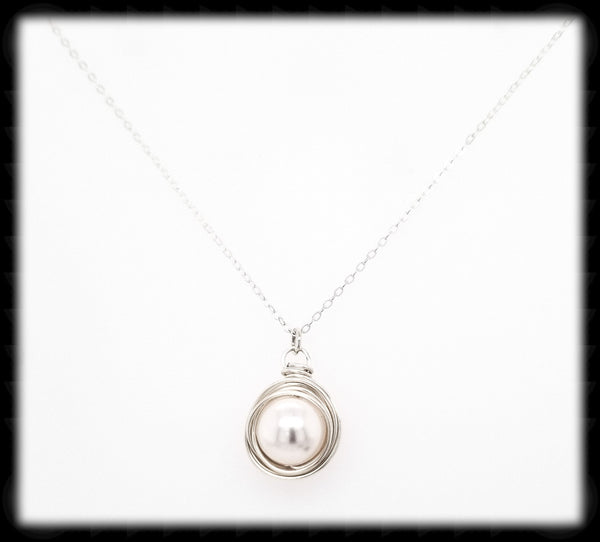 #AWP1N- Wrapped Pearl Necklace- Ivory