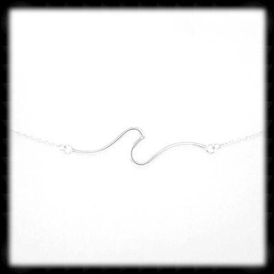 #N-MMW1A- Wave Anklet- Silver