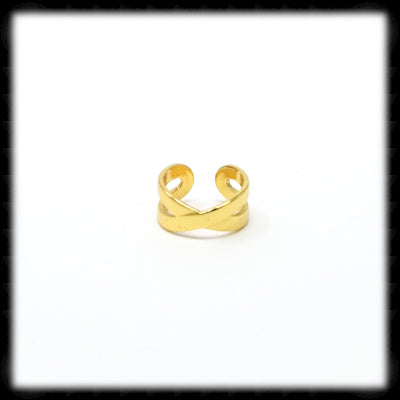 #EC7G- Criss Cross Ear Cuff- Gold