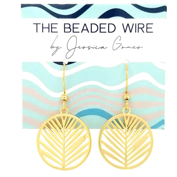 #MM49961-Leaf Hoops- Gold