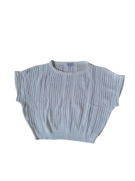 Drop Shoulder Sweater- Pearl