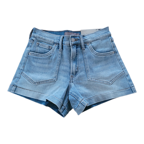 Just USA- Western Pocket Short- Light Denim