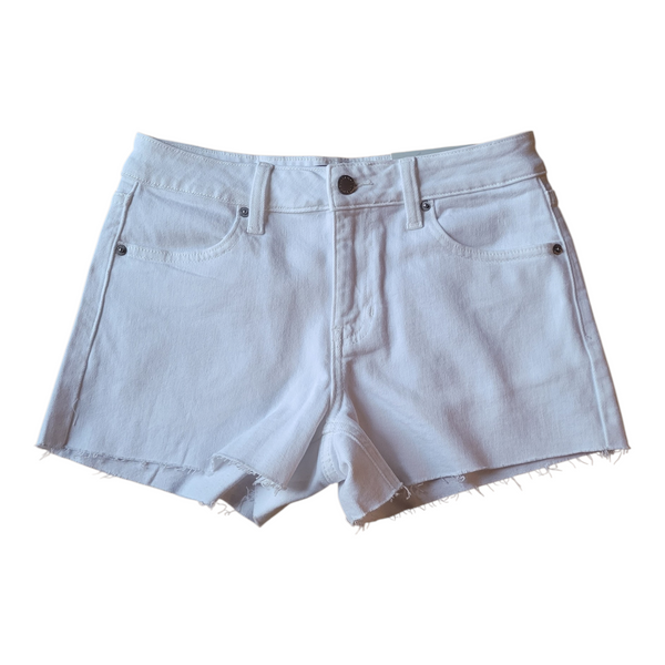 Just USA- Mid Rise Comfort Short- White