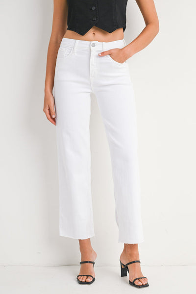 Just Black Denim- Classic Straight Leg Jean- Optic White *BP494J