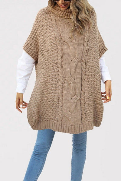 Cable Knit Ponch- Multiple Colors Available