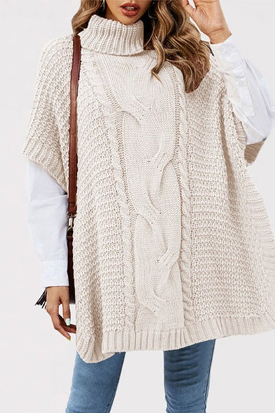 Cable Knit Ponch- Multiple Colors Available