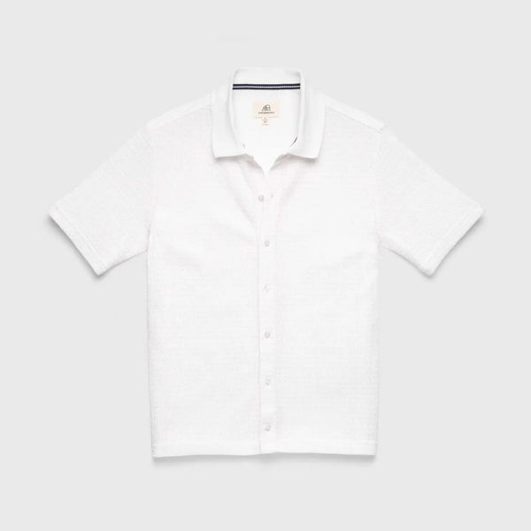 Open Stitch Polo- White