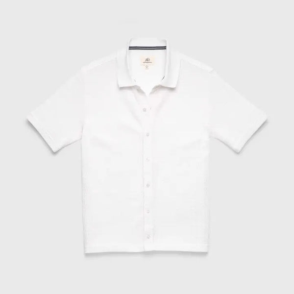 Open Stitch Polo- White
