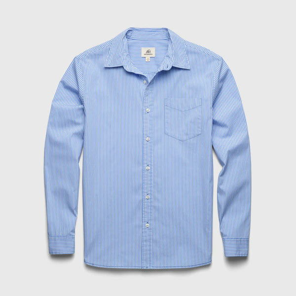 Brian Pinstripe Shirt- Blue