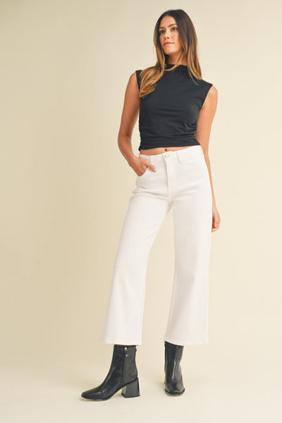 Just Black Denim- Classic Straight Leg Jean- Optic White *BP239J-A