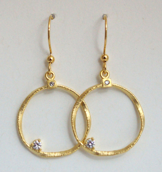 #MM24- Cz Hoop- Gold