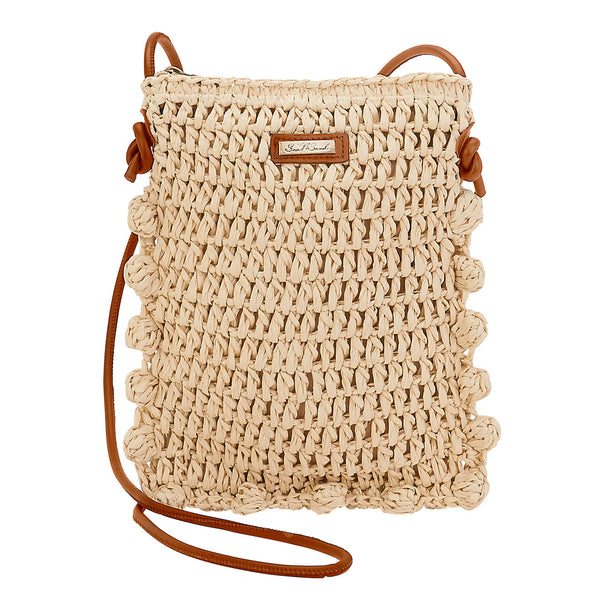 Straw Crossbody Bag- Natural