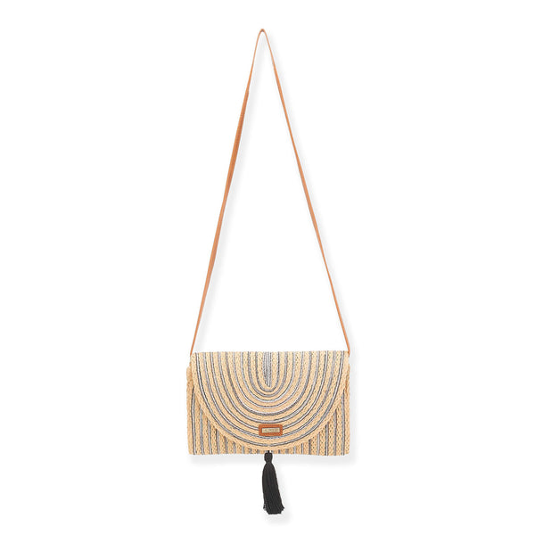 Natural Striped Crossbody Bag (Multiple Color Options)