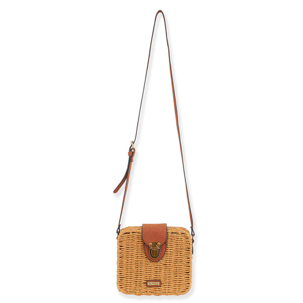 Natural Straw Crossbody Bag (Multiple Color Options)