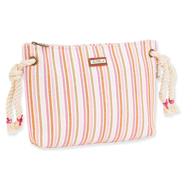 Striped Rope Cosmetic Bag (Multiple Color Options)