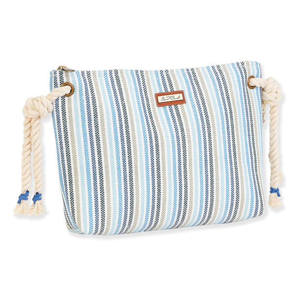 Striped Rope Cosmetic Bag (Multiple Color Options)