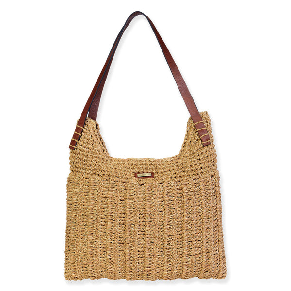 #CE6708- Paper Crochet Shoulder Tote *Mutliple Colors Available*