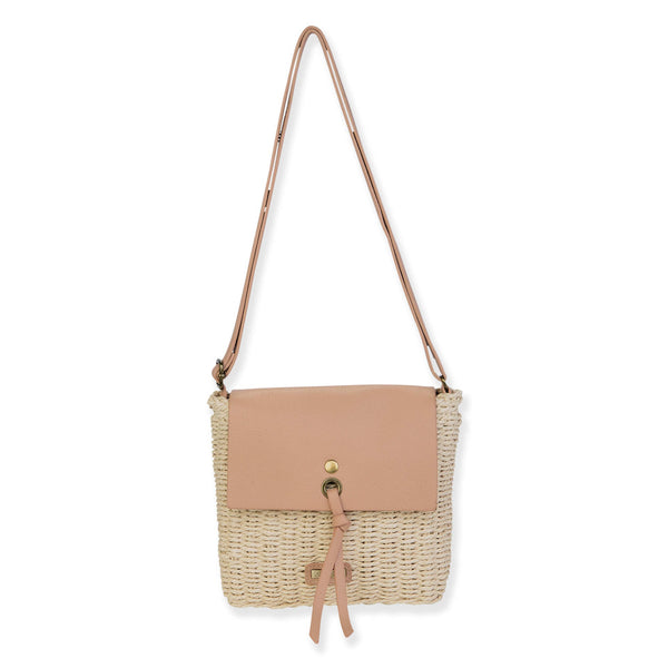 Paper Straw Crossbody- Natural