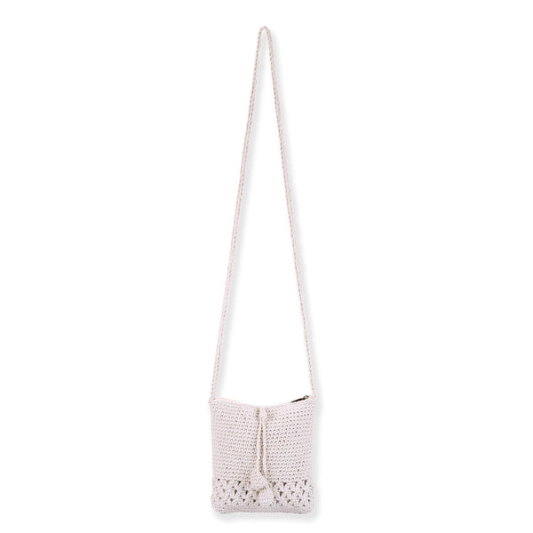 #CE6771- Cotton Crossbody Bag- Beige