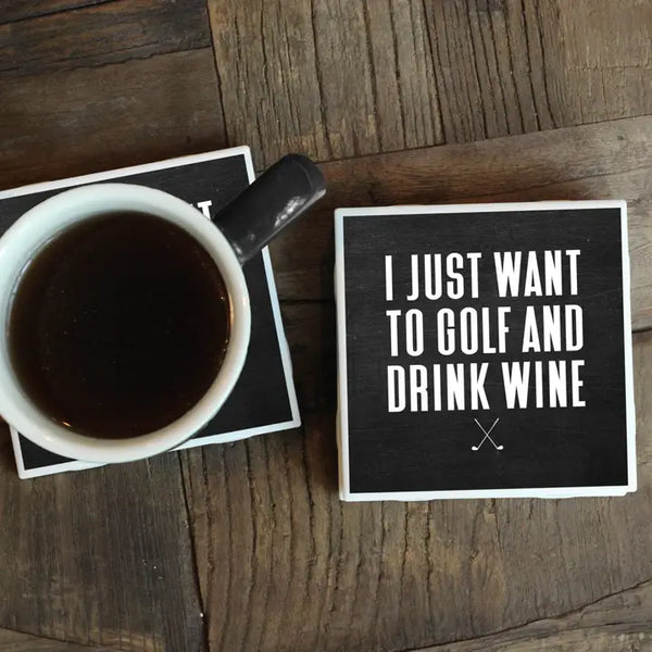 Coaster- Golf and Drink Wine