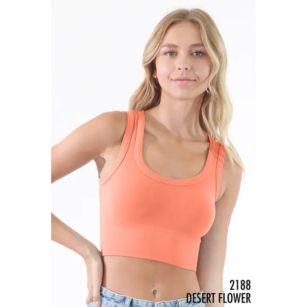 Nikibiki Deep Scoop Crop- Multiple Colors Available