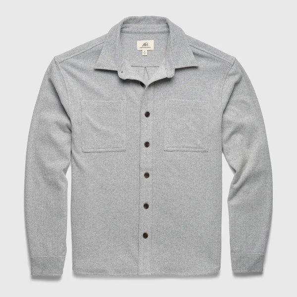 Surfside Soft Herringbone Overshirt - Sugar Swizzle
