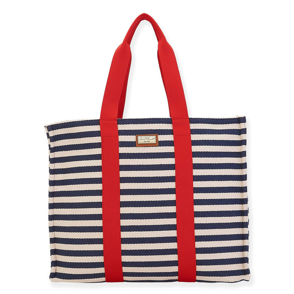 Navy Stripe Beach Bag