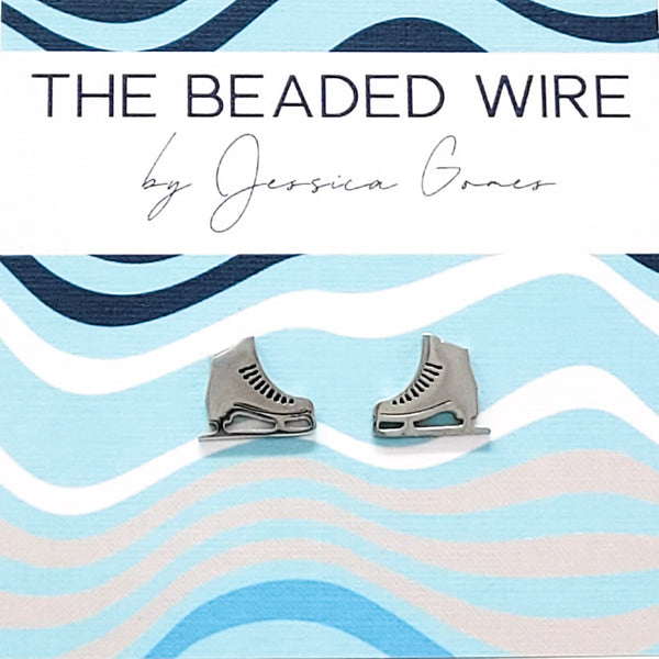 #SKATE1-Ice Skate Stud Earrings