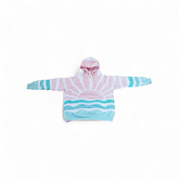 Patchwork Hoodie- Pink Sun   (Adult + Youth)