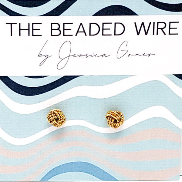 #SG055G- Textured Sailors Knot- Gold