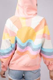 Patchwork Hoodie- Pastel Sunset