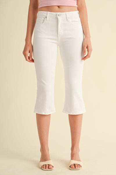 Just Black Denim- Capri- White