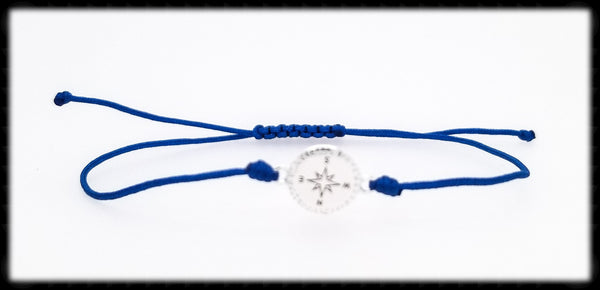 #SGB2- Adjustable Cord Bracelet- Compass