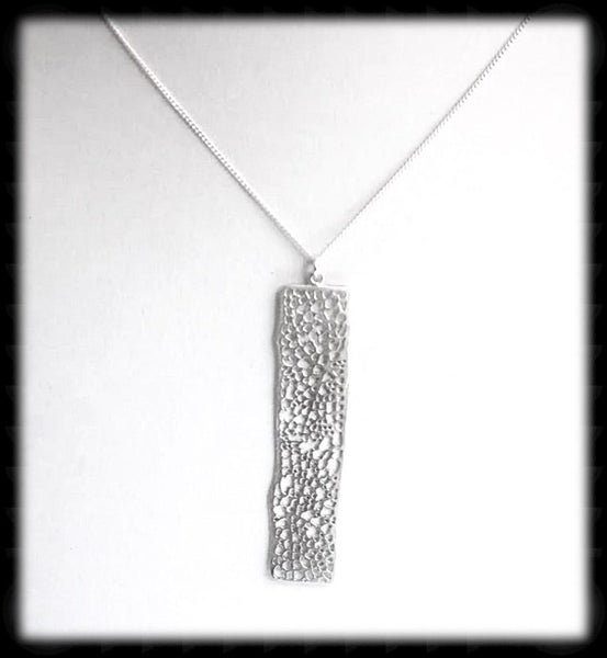 #MM73N- Textured Bar Chain-Silver