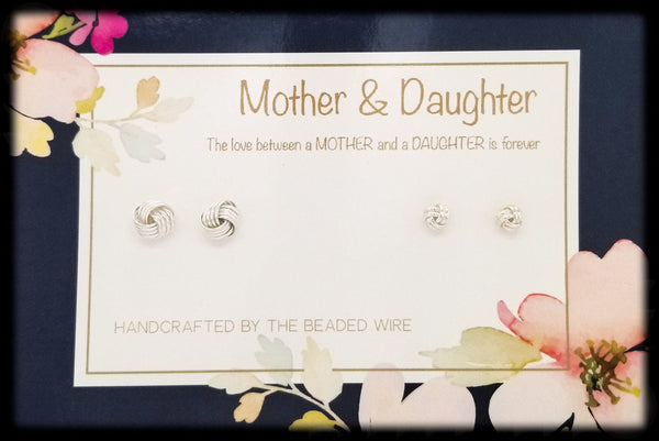 #MOMSG991- Mother & Daughter Earring Set- Nautical Knots