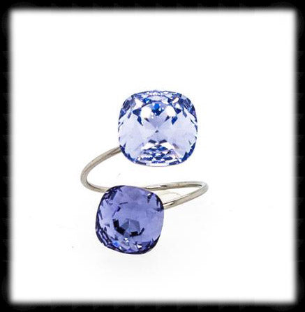#R9934- Sparkling 2 Tone Ring- Lavender Tanzanite