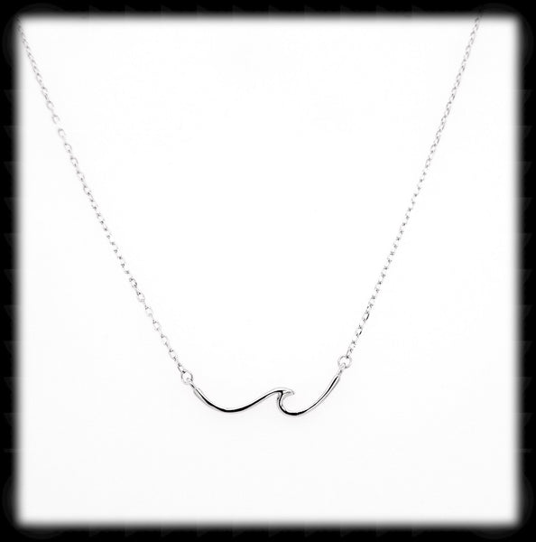 #N-MMW1- Wave Necklace- Silver