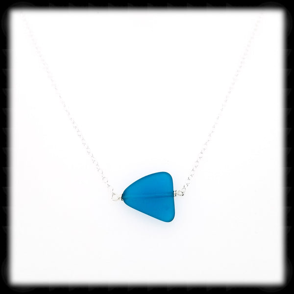 #SGLN15- Sea Glass Necklace- Teal