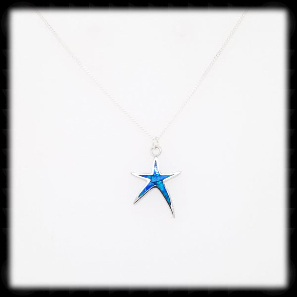 #A10- Sparkling Blue's Starfish Necklace
