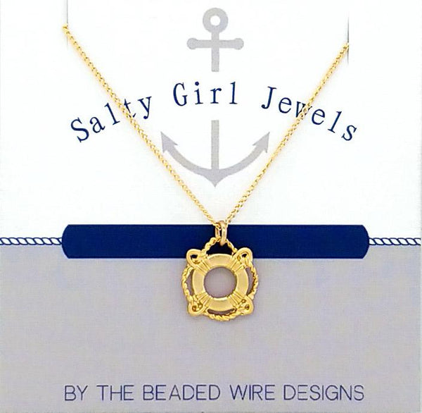 #SG63GN- Petite Lifesaver Necklace- Gold