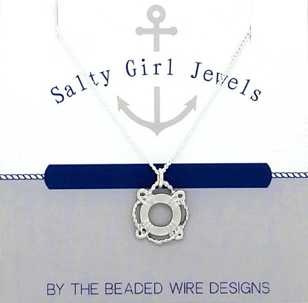 #SG63N- Petite Lifesaver Necklace- Silver