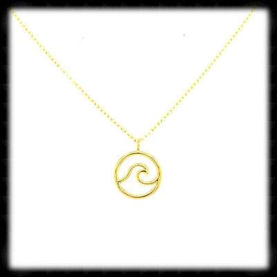 #SG1GN- Wave Drop Necklace- Gold