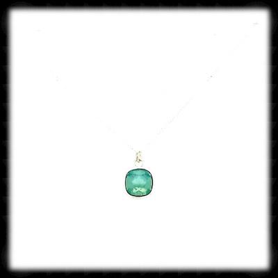 #MCD5N- Mini Cushion Necklace- Pacific Opal Silver