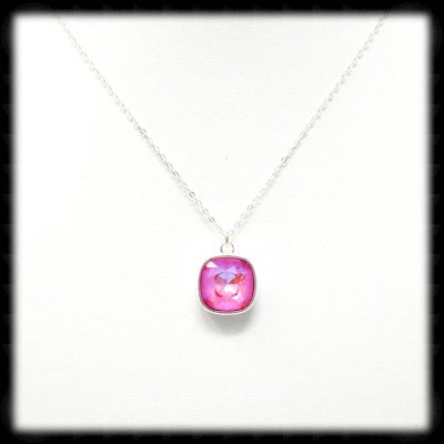 #CD01N- Cushion Cut Necklace- Lotus Pink DeLite