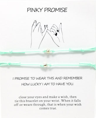 #PP12- Pinky Promise Bracelet Set- Mint