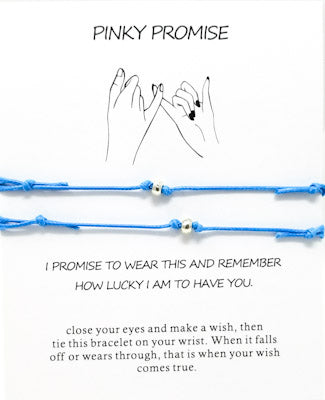 #PP11- Pinky Promise Bracelet Set- Aqua