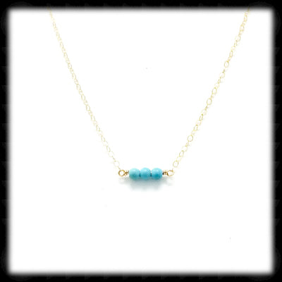 #GSN1- Turquoise Gemstone Necklace- Gold