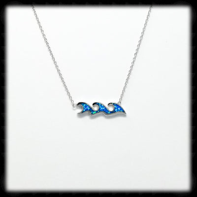 #A26- Sparkling Blue's Wave Necklace
