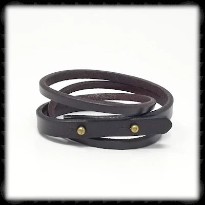 #LWR2- Leather Wrap Bracelet- Brown