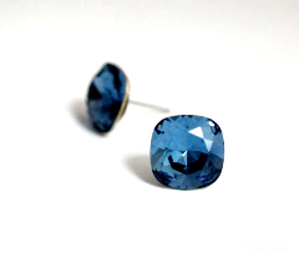 #CS31- Denim Blue Crystal Studs